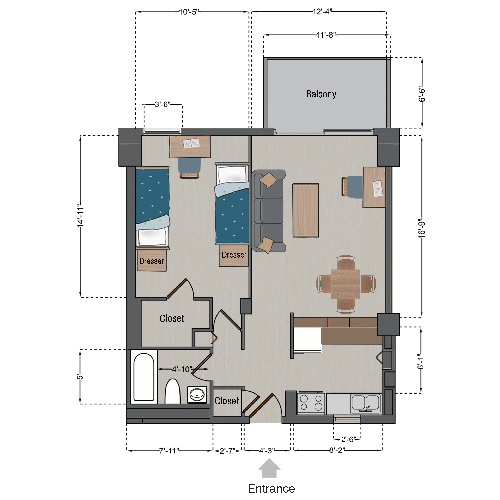 Marchetti Double Floor Plan