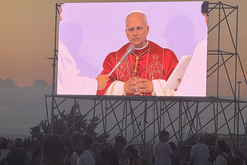 Pope Leo at Mass