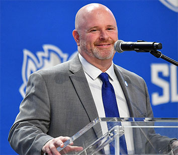 SLU Basketball coach, Josh Schertz